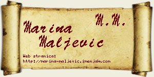 Marina Maljević vizit kartica